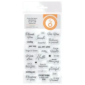 Tonic Studios - From The Heart Sentiments Stamp Set - 3787E