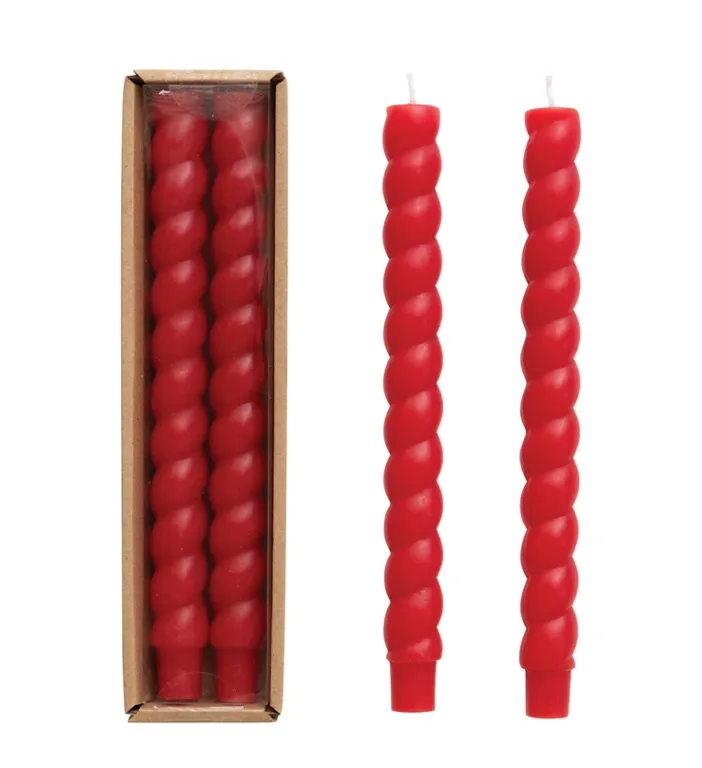 Unscented Twisted Taper Candles in Box