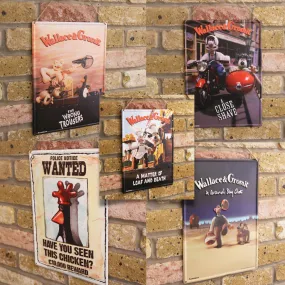 Wallace & Gromit Metal Movie Poster Plaques
