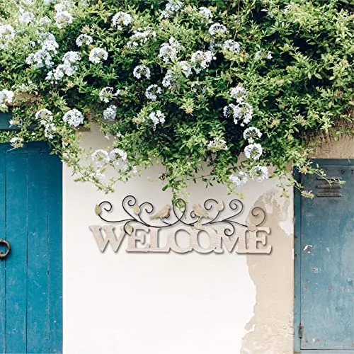 Welcome Sign for Front Door-Large Wooden Welcome Sign for Front Door Decorations