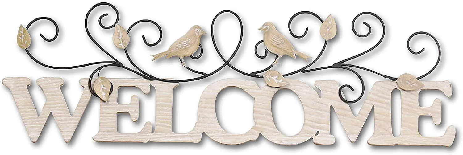 Welcome Sign for Front Door-Large Wooden Welcome Sign for Front Door Decorations