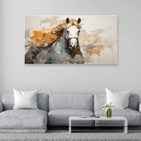 White Stallion Wall Painting