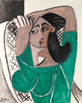 Woman Doing Hair (Femme Se Coiffant) – Pablo Picasso Painting