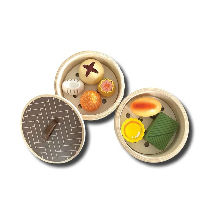 WOODEN DIM SUM TOY SET