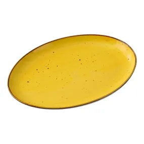Yanco LY-2110YL Lyon 7" Reactive Glaze Yellow Coupe Dinner Plate, Pack of 24