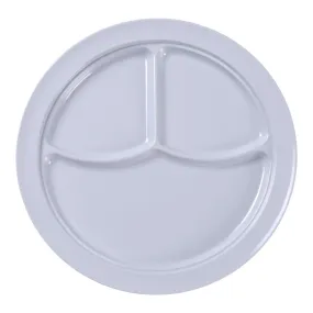 Yanco NS-703W Nessico 3-Compartment Plate, 10.875" White Melamine, Pack of 24