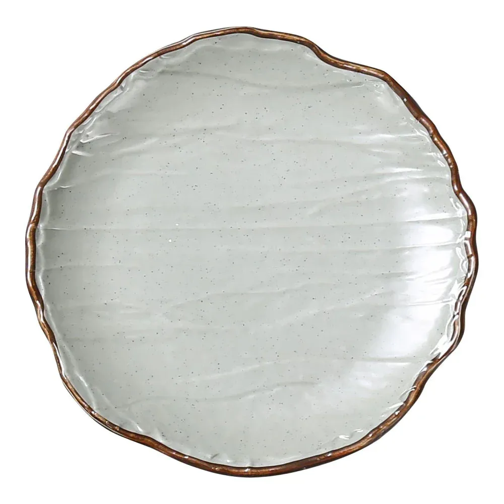 Yanco YO-1007 Yoto 7" Green Melamine Round Coupe Plate with Matte Finish, Pack of 48