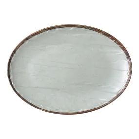 Yanco YO-2011 Yoto 8" Green Melamine Oval Plate with Matte Finish, Pack of 24
