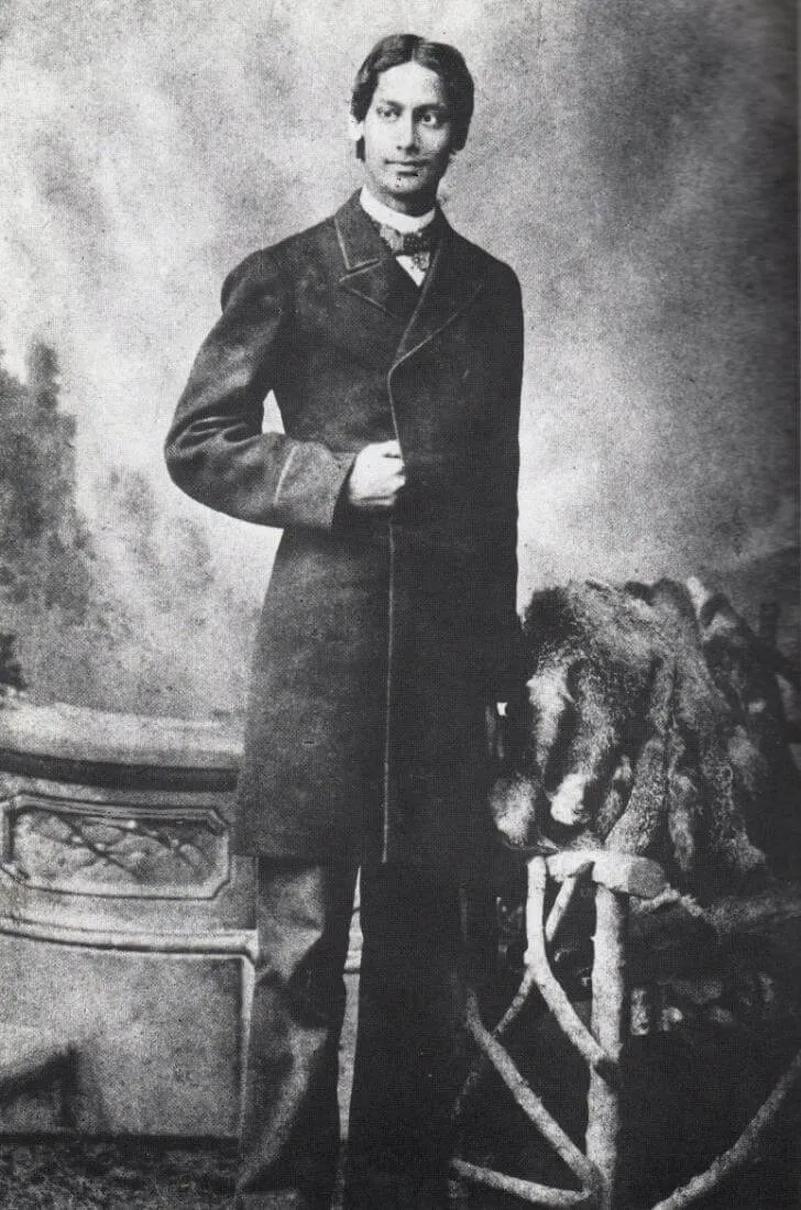 Young Rabindranath Tagore in England  1879 - Vintage Photograph
